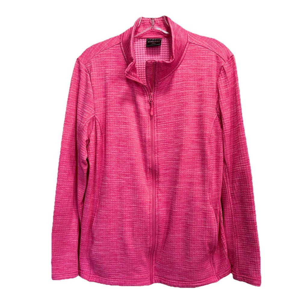 32 Heat Pink Zip Up Hoodie Sweatshirt Size XL‎ Activewear Logo Pockets
